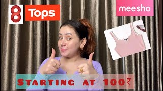 Huge Meesho Tops Haul  Starting From ₹100 😍❤️ [upl. by Stedman386]