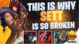 WILD RIFT  This Is Why Sett Is SO BROKEN  Challenger Sett Gameplay  Guide amp Build [upl. by Jacoba]