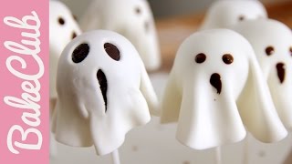 Gespenster Cake Pops Halloween Essen  BakeClub [upl. by Rodmur]