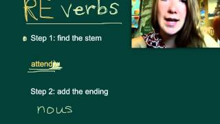 Regular RE verbs in the present tense [upl. by Ariaz]