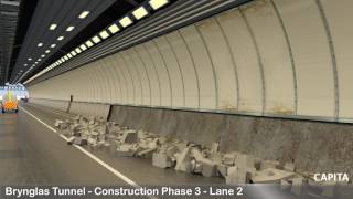 Brynglas Tunnel Construction Sequence Phasing [upl. by Bull]