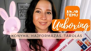 TEMU Unboxing  szuper termékek a konyhában hajformázáshoz tároláshoz  TEMU HAUL [upl. by Amick871]