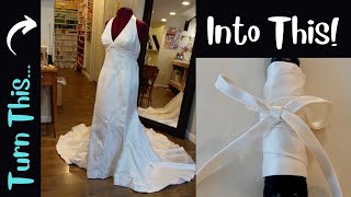 Turn Your Wedding Dress Into a Bouquet Wrap or Handkerchief  Step by Step Sewing Tutorial [upl. by Soluk]