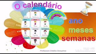 Matemática  O calendário  semana meses ano comum e bissexto com narração [upl. by Ididn]