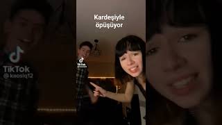 Siblings Lips Kiss❤️ Kardeşiyle Öpüşme Akımı TikTok [upl. by Atsahc]