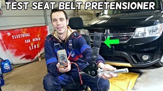 How To Test Seat Belt Pretensioner on Dodge Journey Dodge Journey Airbag Light On [upl. by Sand]