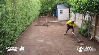 Turf Installation Manu Feildel Backyard Time Lapse [upl. by Anirbas]