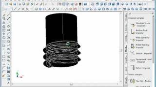 Tige filetée première partie  AutoCAD [upl. by Naihtniroc200]