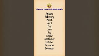 Choose Your Birthday Month  Choose One Letter  shorts choose faketweetbirthdaylettercomment [upl. by Jecho517]