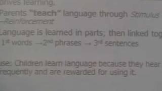 Language Acquisition Theories  Part 1 [upl. by Eelyah486]