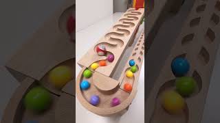 marble Run Race ASMR 138 Wooden Wave Course Colorful Marbles marblerun marblerunrace asmr [upl. by Keithley50]