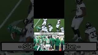 Sidelines reaction to Saquon Barkleys insane backwards hurdle [upl. by Alyahsal]