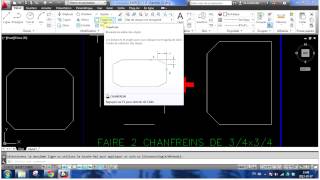 commande chanfrein Autocad CA [upl. by Aiht99]