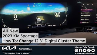 AllNew 2023 Kia Sportage  How To Change Your 123quot Digital Instrument Cluster Theme [upl. by Adnawed703]