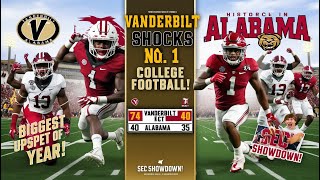 Vanderbilt Stuns No 1 Alabama Arkansas Shocks No 4 Tennessee in Week 6 [upl. by Itsym]