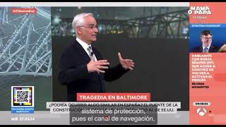 Intervención del ingeniero de caminos José Romo en Espejo Público sobre el puente de Baltimore [upl. by Aerdnael290]