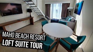 Sonesta Maho Beach Resort Loft Suite Room Tour [upl. by Ajnos]