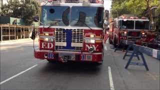 FDNY RESCUE 1 FDNY ENGINE 54 23 40 FDNY TOWER LADDER 35 FDNY BATTALION 9 FDNY LADDER 4 NYPD [upl. by Hulbard]