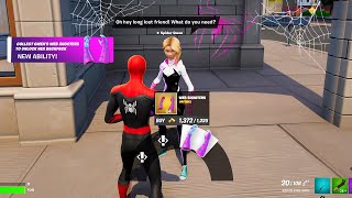 Fortnite Just Added SPIDER GWEN NPC in Todays Update [upl. by Idoc]