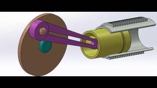 Animation Of Single Slider Crank Mechanism [upl. by Seppala935]