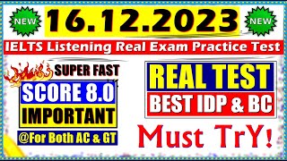 IELTS LISTENING PRACTICE TEST 2023 WITH ANSWERS  16122023 [upl. by Froehlich37]