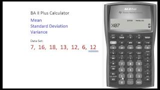 BAII Plus Calculator  Finding Mean amp Standard Deviation [upl. by Elvie]