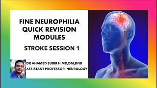 STROKE MCQSFINE NEUROPHILIA QUICK REVISION SERIES STROKE MODULE 1  FOR NEET NEUROLOGY ASPIRANTS [upl. by Beitch703]