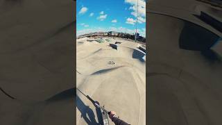 Challenging Curved Ledge Grind on my Scooter Biggest Skatepark in America [upl. by Llohcin]