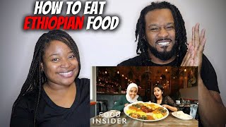 🇪🇹 AMERICAN COUPLE LEARN HOW TO MAKE amp EAT EHTIOPIAN INJERA  ETHIOPIAN FOOD REACTIONS [upl. by Nyhagen]