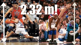 EL JUGADOR MÁS ALTO DE LA NBA EN LA HISTORIA GHEORGHE MUREŞAN 232m [upl. by Yacano]