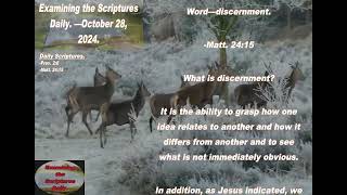 Examining the Scriptures Daily — October 28 2024 [upl. by Farris]