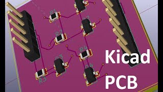 Kicad уроки 3 проектирование печатной платы в PCBnew [upl. by Graniah932]