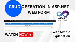 CRUD OPERATION IN ASPNET WEB FORM USING GRID VIEW [upl. by Llien]