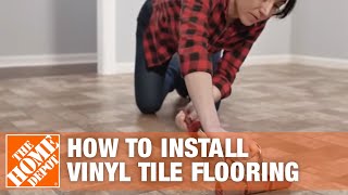 How to Install PeelandStick Vinyl Tile Flooring  The Home Depot [upl. by Cora]