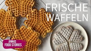 Frische Waffeln  leckeres und einfaches Waffel Rezept einfacherezepte [upl. by Yeldar]