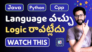 4 Simple Steps for Logic Building in Programming Telugu  Vamsi Bhavani [upl. by Nehttam]