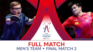 FULL MATCH  FAN Zhendong vs LEBRUN Alexis  MT F  ITTFWorlds2024 [upl. by Netsirk]