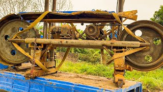 Restoring A Super Giant Wood Sawing Machine Extremely Refined Skill Of The Craftsman [upl. by Clair899]