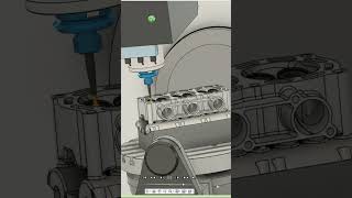 Fusion CADCAM machine simulation autodeskad autodeskfusion fusion360 fusion360cam cadcamcnc [upl. by Gray]