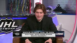 Macklin Celebrini on the NHL Draft his hockey journey and more [upl. by Hedgcock]