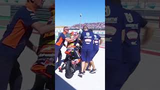 THAT Moto3 Q2 incident 💥  2022 AragonGP [upl. by Anillehs]