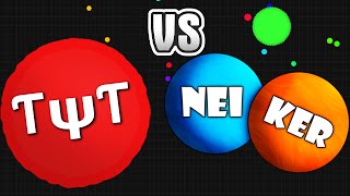 ƬψƬ vs NeiKer  Official Agario match  Agario Battle Gameplay [upl. by Akcinehs]