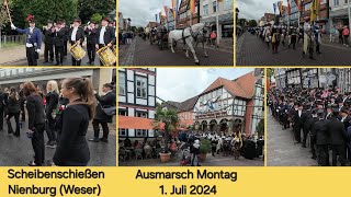 Scheibenschießen Nienburg Weser Ausmarsch Montag 1 Juli 2024 [upl. by Anined]