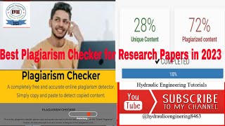 TOP 10 Best Plagiarism Checker for Research Papers in 2023 [upl. by Larimor]