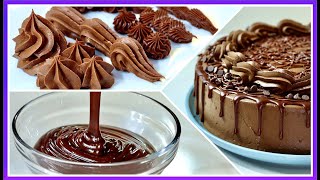 4 TIPOS DE GANACHE DE CHOCOLATE CON 1 SOLA RECETA [upl. by Neerac]