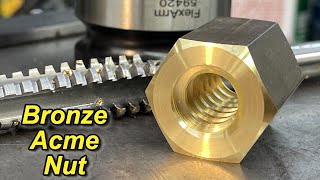 Machining a Bronze Acme Nut [upl. by Peer]