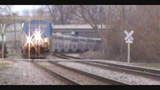 Amtrak 8 Arrives Columbus WI 3272010 [upl. by Cappella]