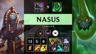 Nasus Jungle vs Zac Triple Kill Godlike  KR Master Patch 1420 [upl. by Nivak597]