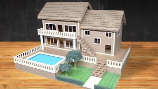 Maqueta de una casa de cartón Tutorial [upl. by East]