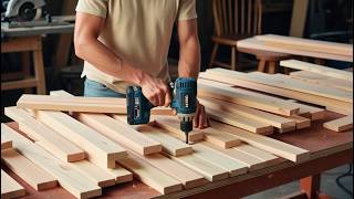 Talented Carpenter Using Discarded Wood Pieces to Create a Stunning Coffee Table [upl. by Dunseath]